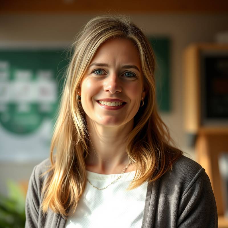 Foto van de docent, Marieke de Jong